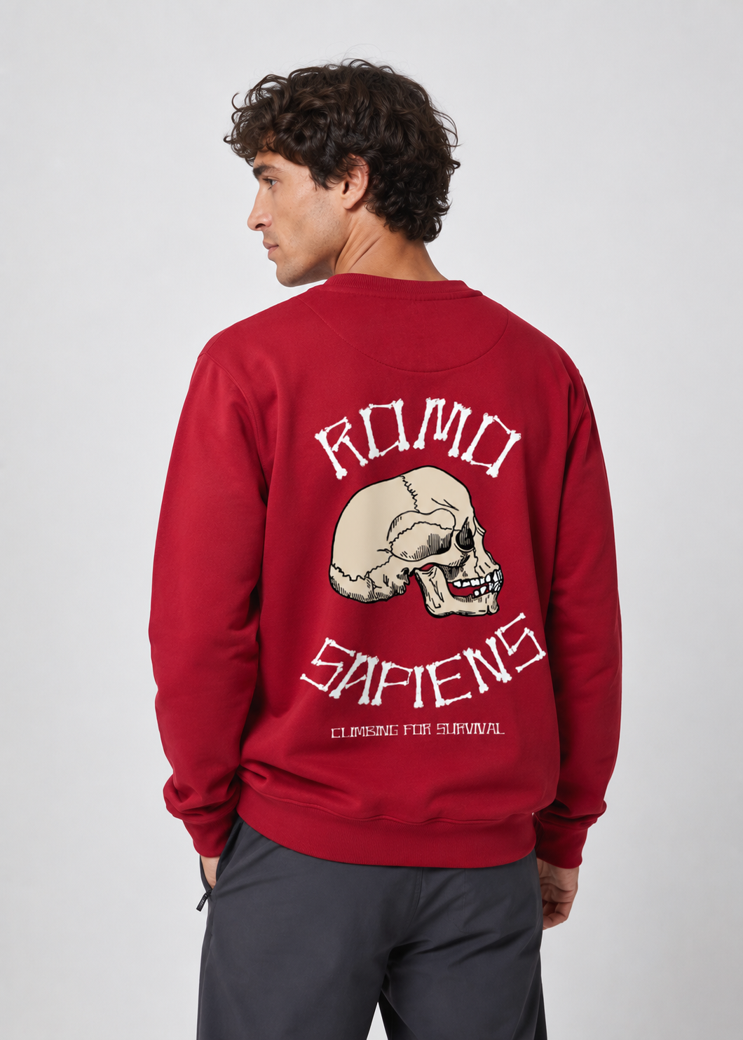 SUDADERA SIN CAPUCHA ROMO SAPIENS ROJA