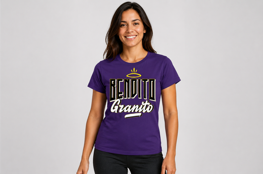 CAMISETA BENDITO GRANITO MORADA ADULTO
