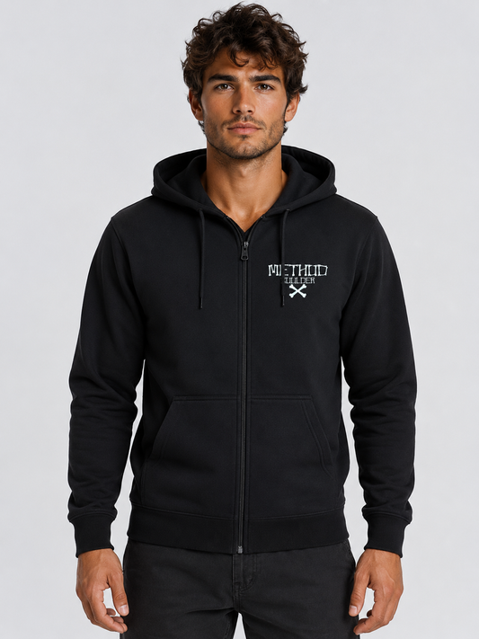 SUDADERA ZIPPER ROMO SAPIENS NEGRA