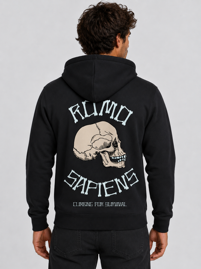 SUDADERA ZIPPER ROMO SAPIENS NEGRA